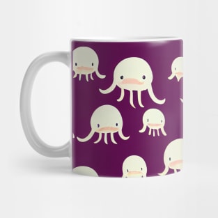 Frowny Octopus - Super Cute Purple Cephalopod Pattern Mug